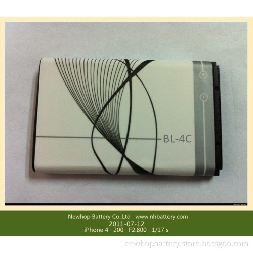 4c Battery Replacement Battery, Bl 4c Battery for Nokia Bl 4c, Cell Phone Battery Bl-4c 3.7V 850mAh